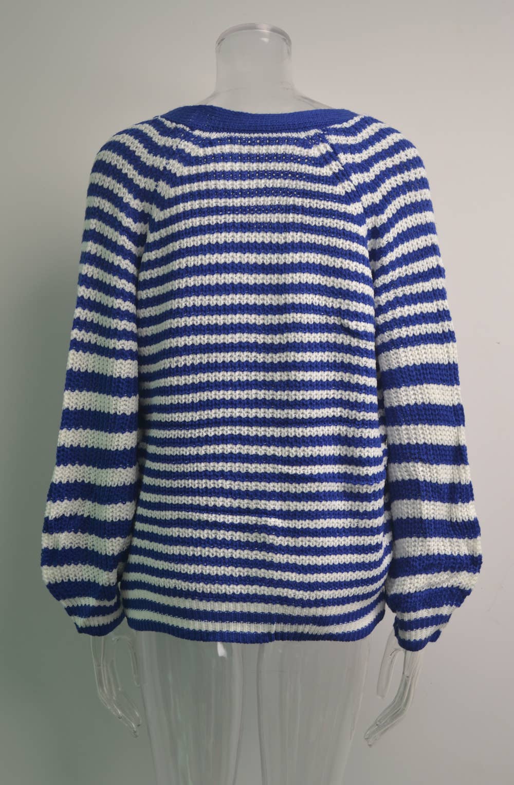 STRIPED SWEATER PLUS SIZE LOOSE KNIT