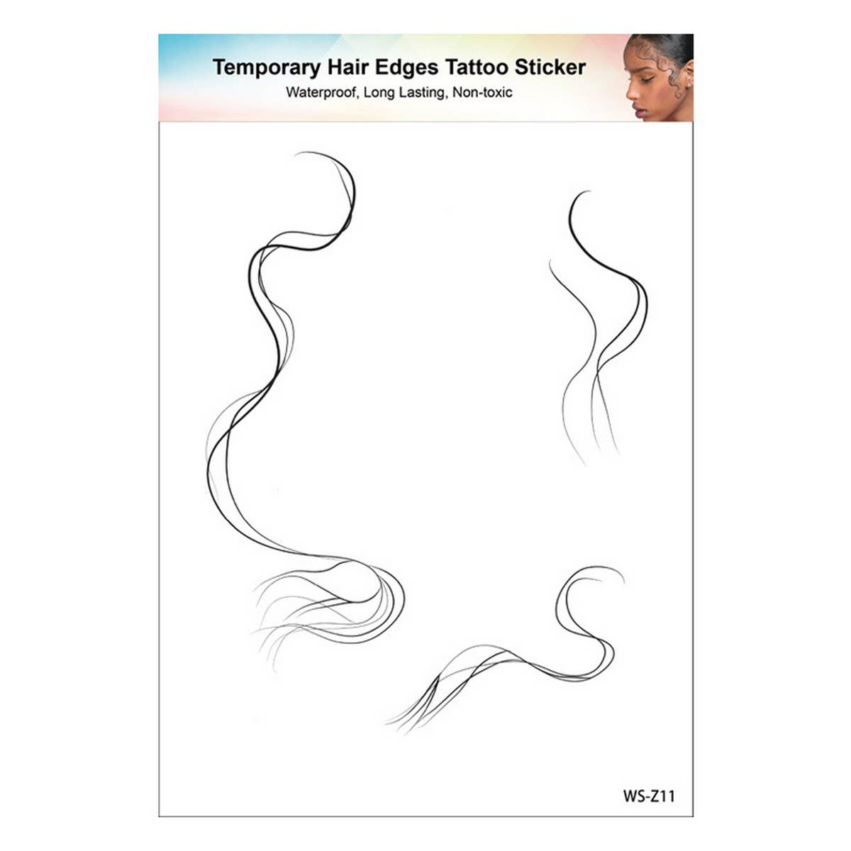 Baby Hairline Tattoo Stickers for Forehead Bangs_CWMM8336