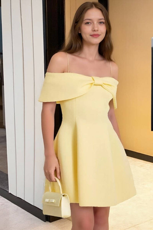 CWDSD8891_SOLID OFF SHOULDER FITTED ELEGANT DRESS