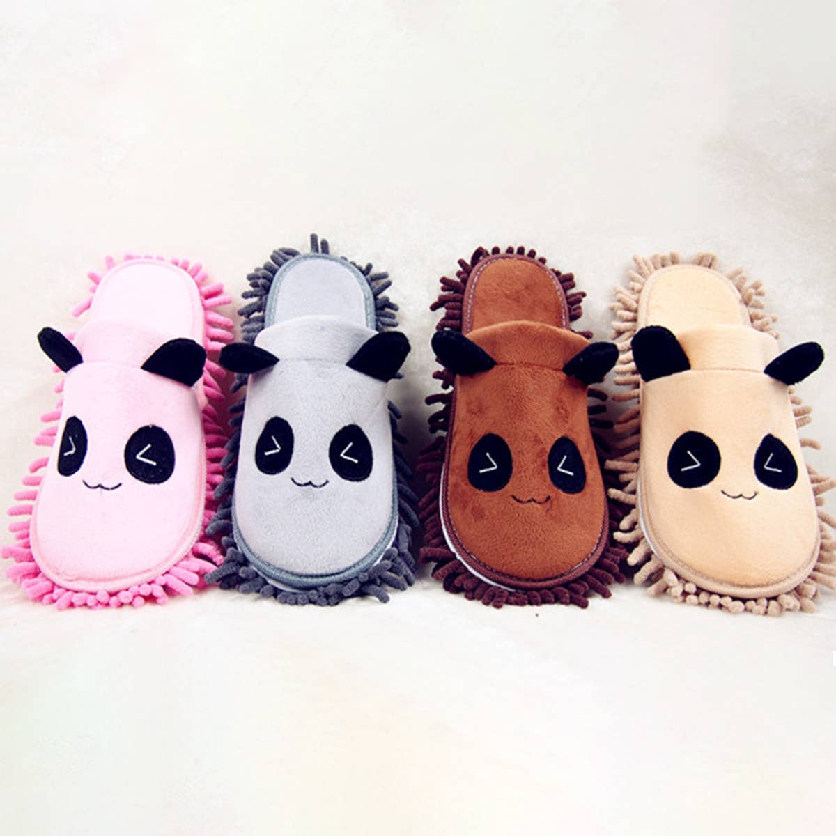 WASHABLE LITTLE BEAR PATTERN MOP SLIPPERS