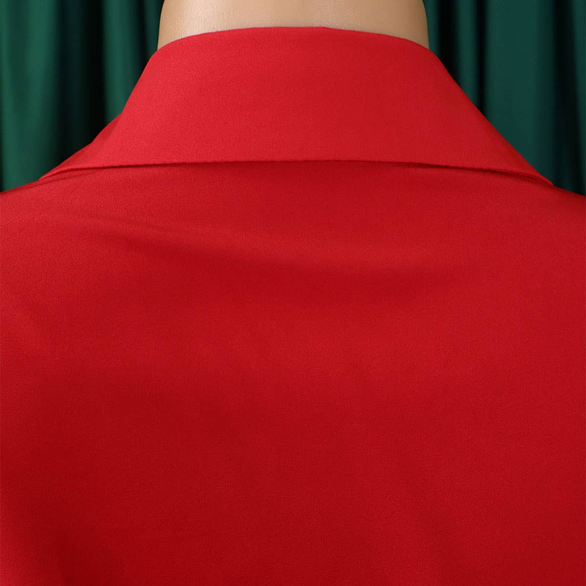 FASHION V-NECK SOLID COLOR PLUS SIZE DRESS_CWDMD3647