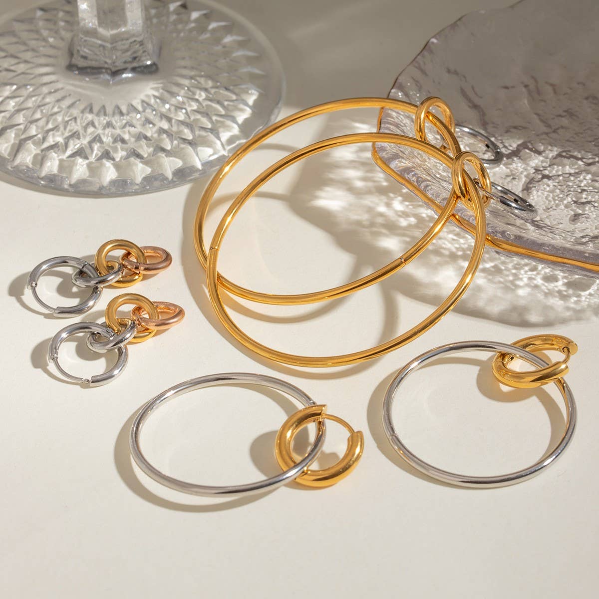 STAINLESS STEEL COLLAR HIGH-END EARRINGS_CWASC1687