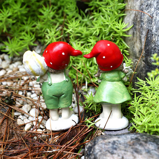 Cute Flower Fairy Resin Figurine for Garden_CWAJE5293