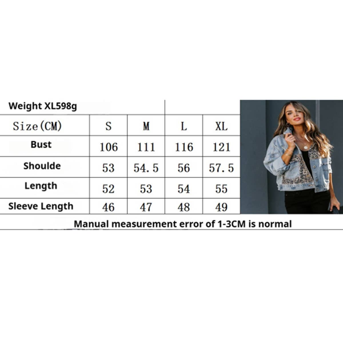 Fashion Leopard Print Ripped Jean Jacket_CWOCO1193