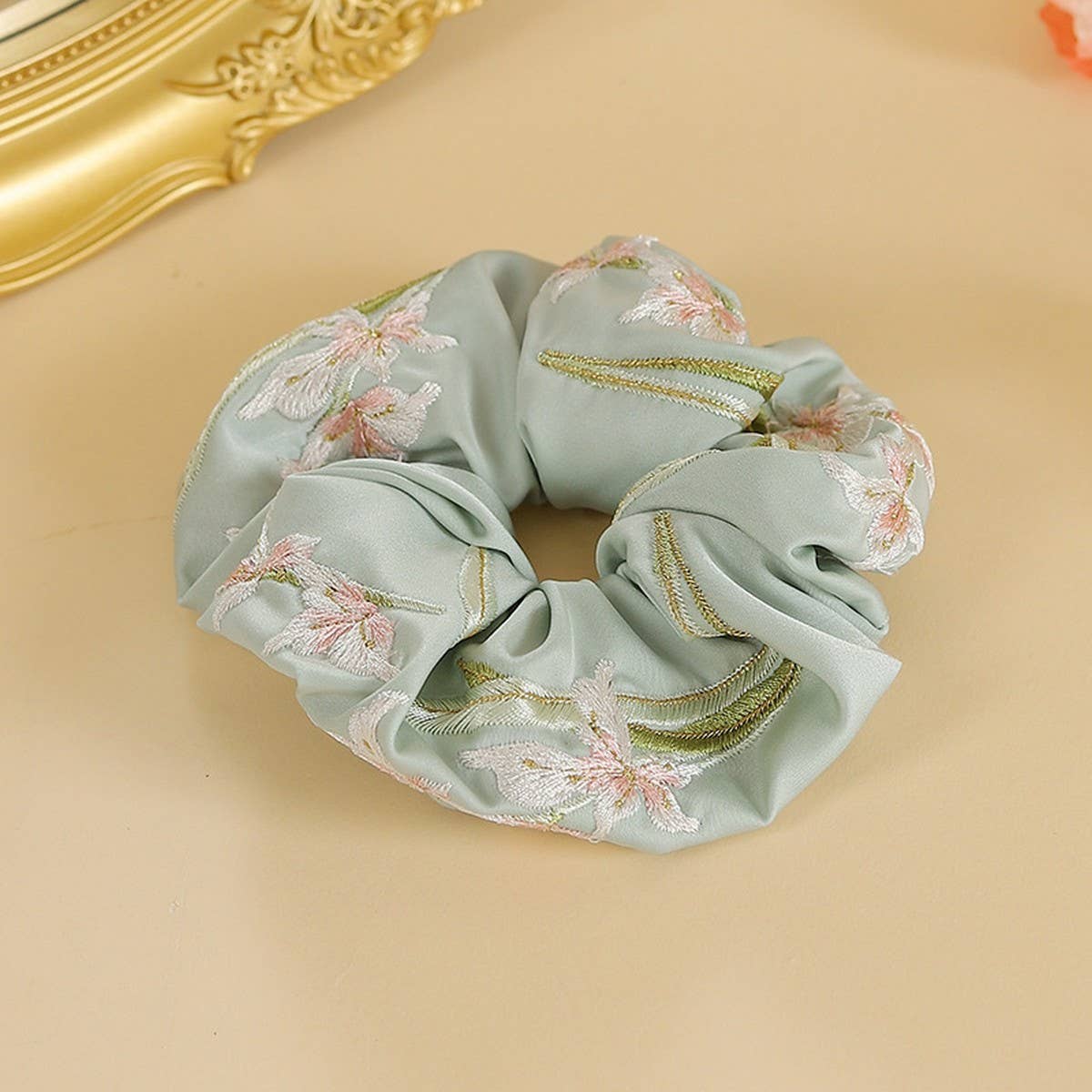 Orchid Embroidered Hair Tie for Qipao_CWAHA5412