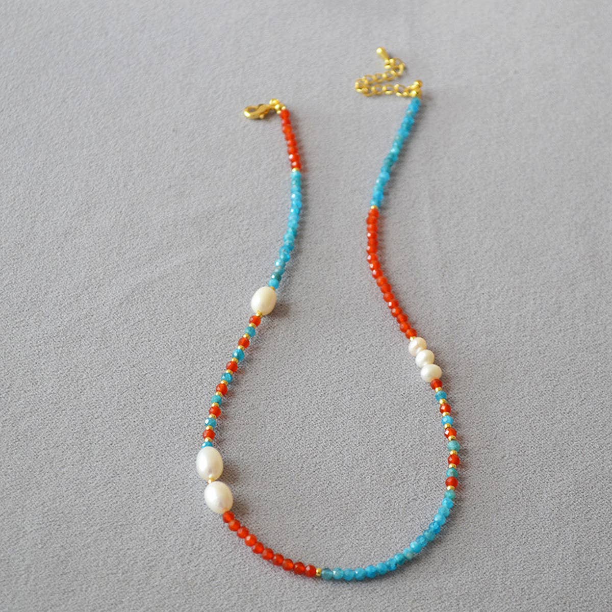 VINTAGE FRESHWATER RICE BEADED NECKLACE