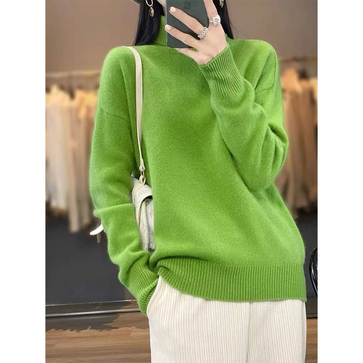 Women's Thick Knit Turtleneck Sweater
