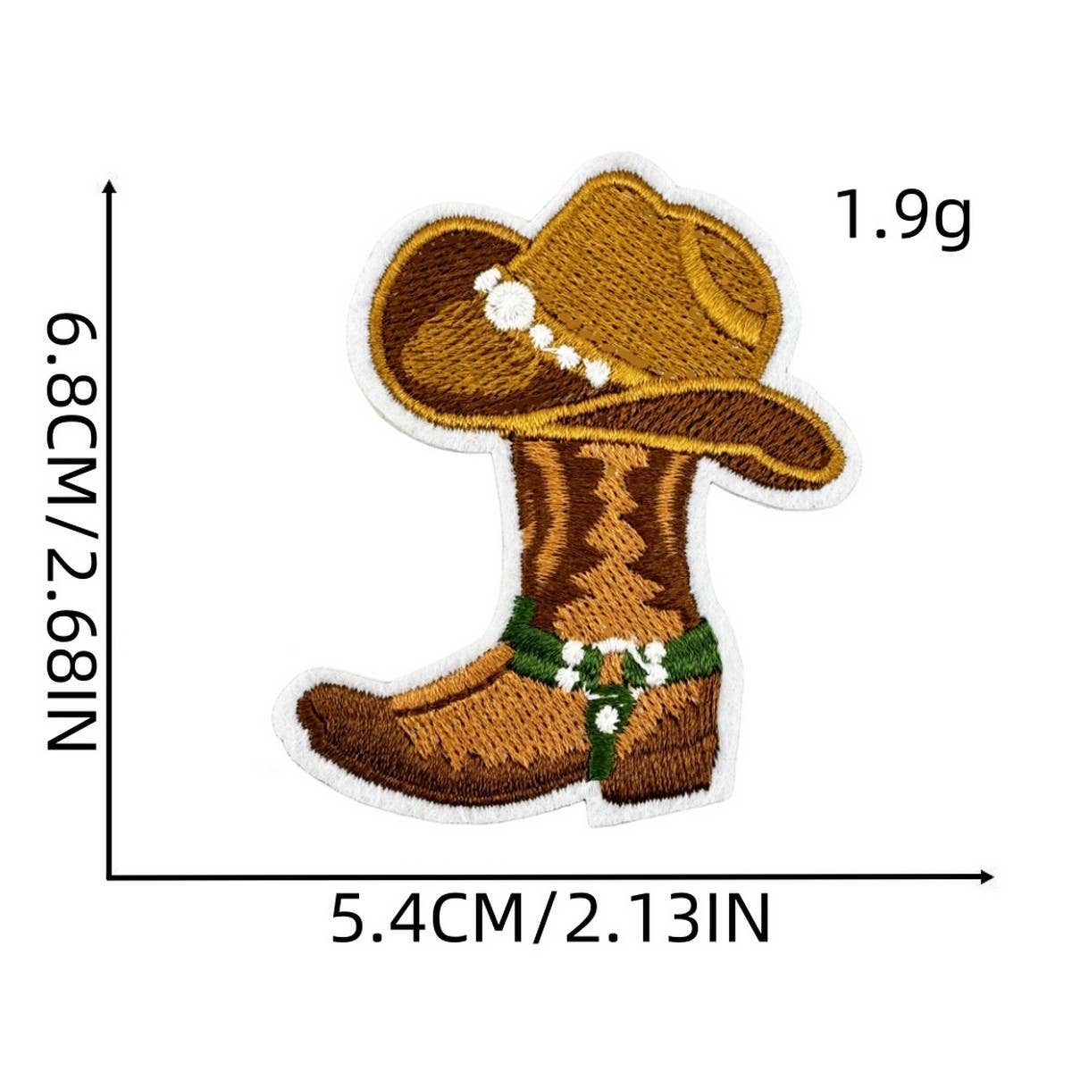 WESTERN COWBOY GRAFFITI EMBROIDERED PATCH
