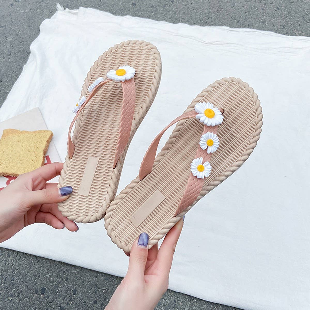 SUNFLOWER FLOWER SUMMER BEACH FLIP FLOPS
