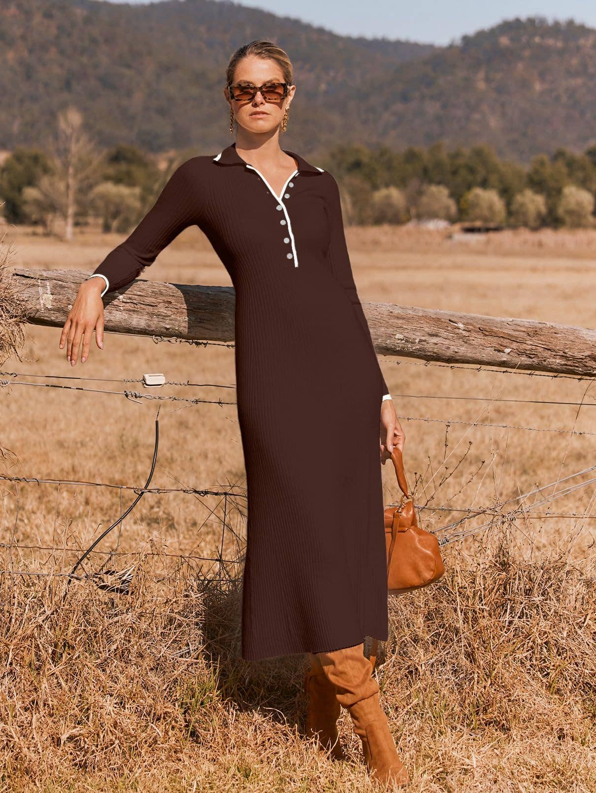 SLIM-FIT AND SKINNY-LOOKING LONG SLEEVE DRESS