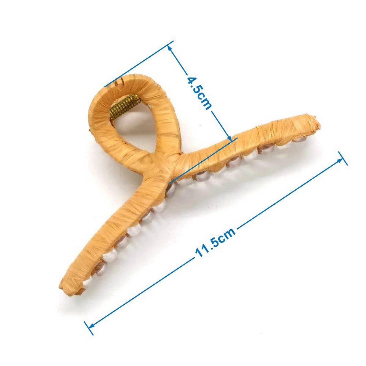 Boho Natural Japanese Fiber Paper Hair Claw_CWAHA6377