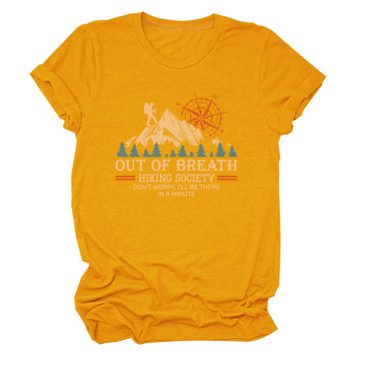 Comfy Crew Neck Tee ??Hiking Quote for Women_CWTTS1523