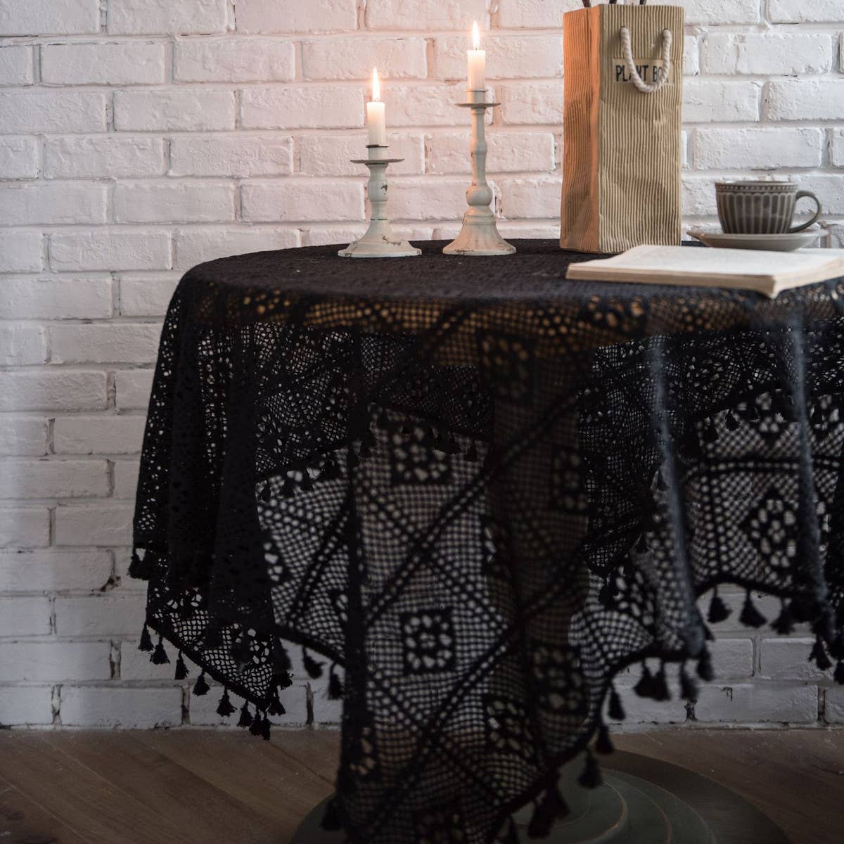 RETRO PASTORAL CROCHET HOLLOW ROUND TABLECLOTH_CWMM0949