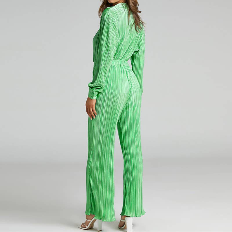 SINGLE-BREASTED PANTS AND LONG-SLEEVED TWO-PIECE