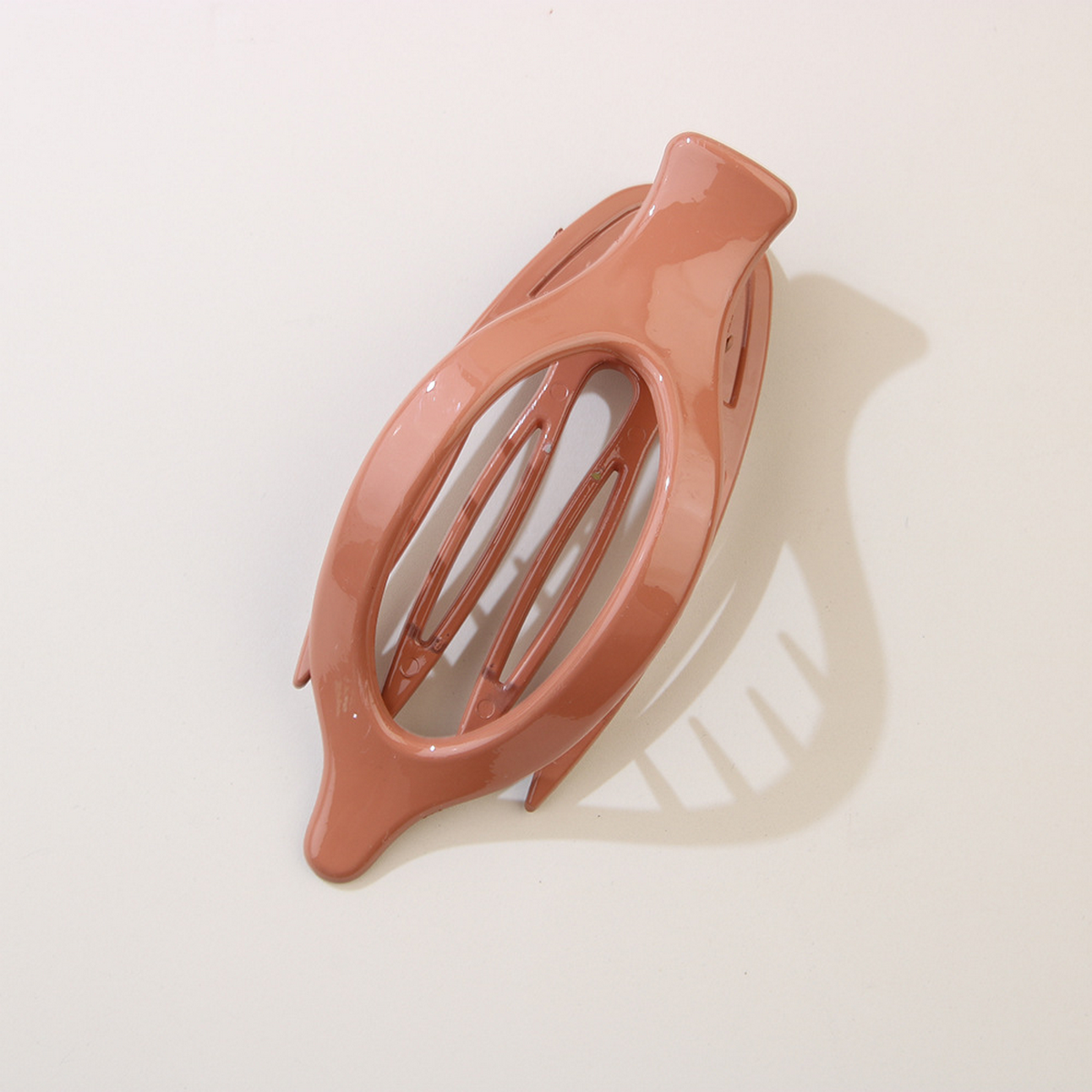 Leaf Oval Hair Clip ??Minimalist Claw Barrette_CWAHA6511