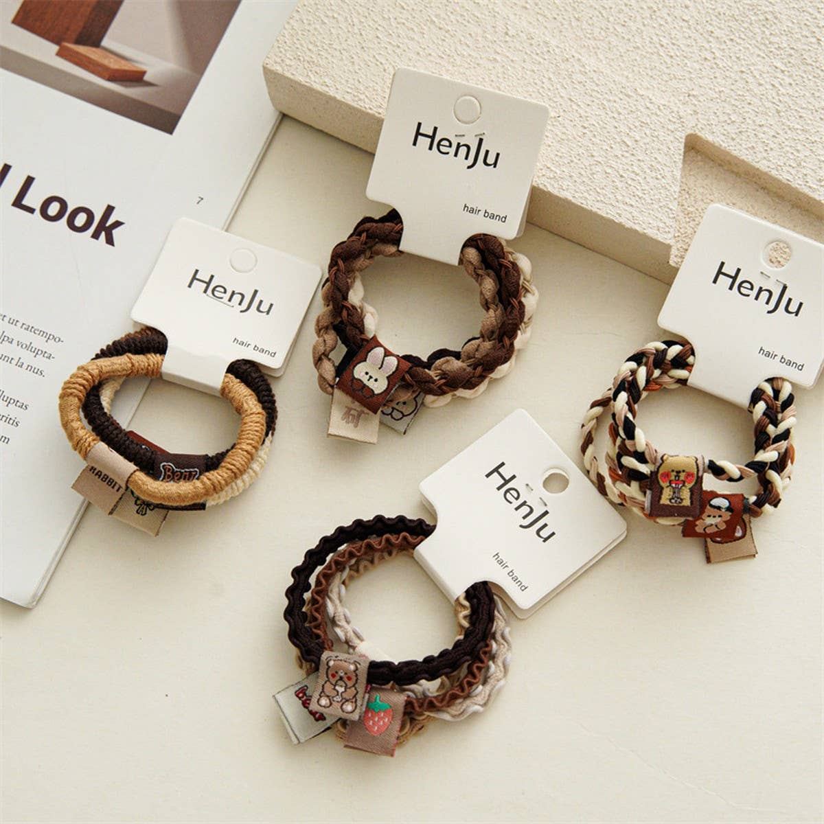 MILK TEA STYLE SIMPLE BASIC HAIR TIES_CWAHA1129