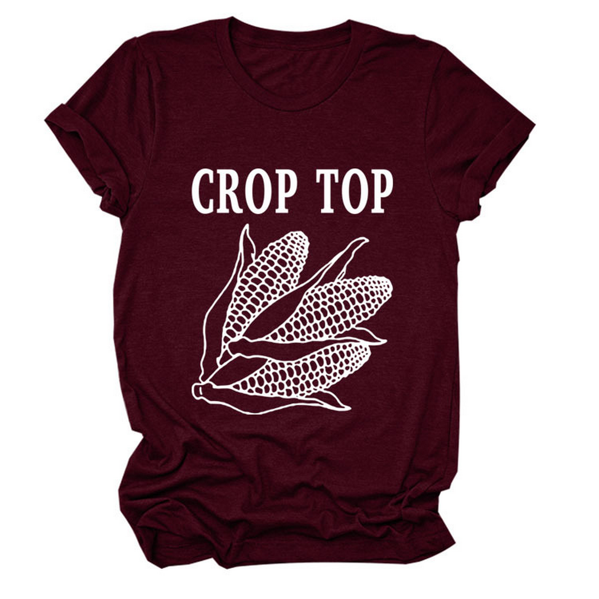 Corn Letter Print Tee ? Women¡¯s Casual T-Shirt