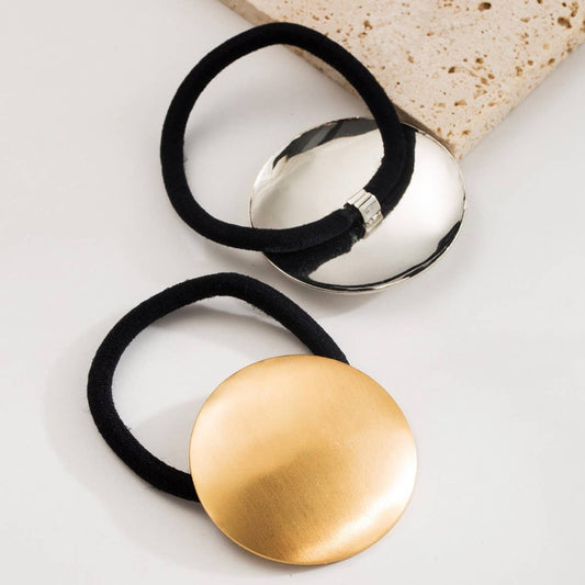 Geometric Metal Hair Tie for Stylish Low Ponytail