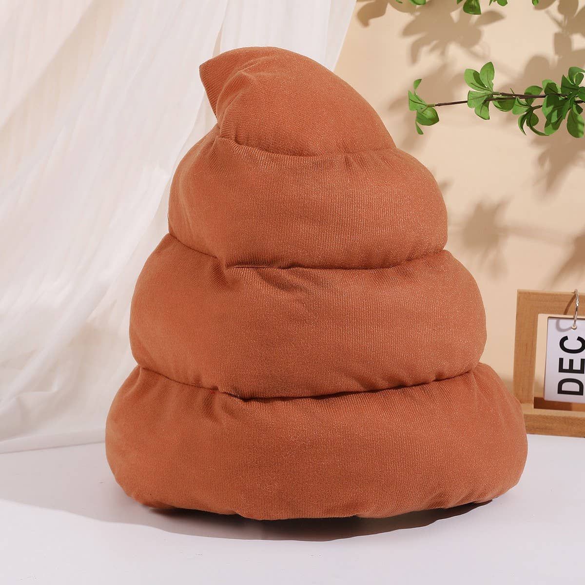 CWAH4046_POOP HEAD COVER CUTE FUNNY CARTOON POOP HAT