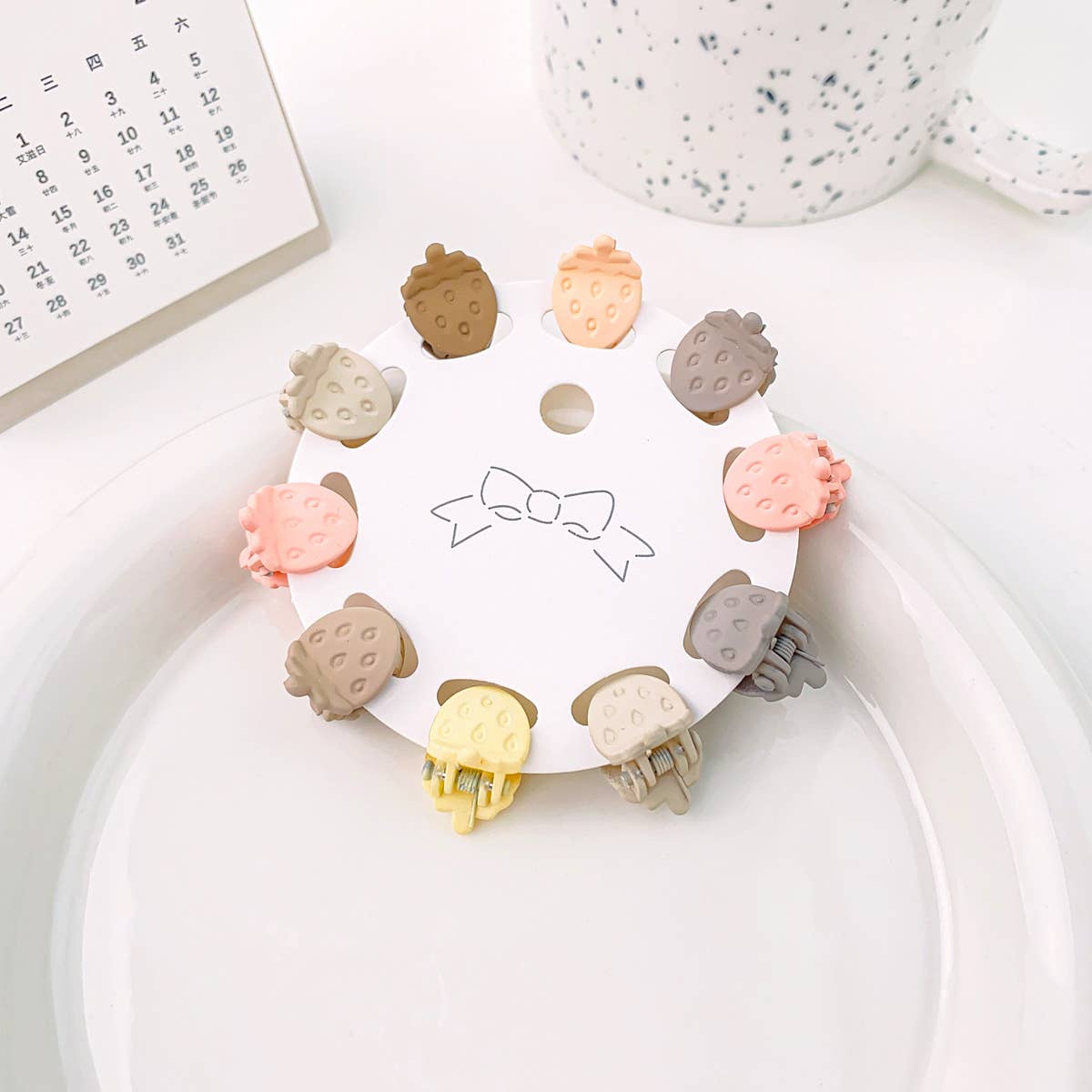 Solid color frosted mini gripper ten-piece set