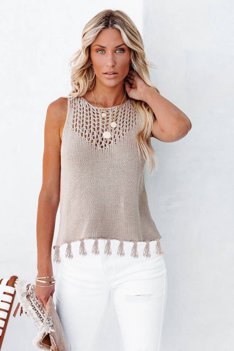 CWOSWSL0060_Round Neck Long Sleeve Bikini Cover Up