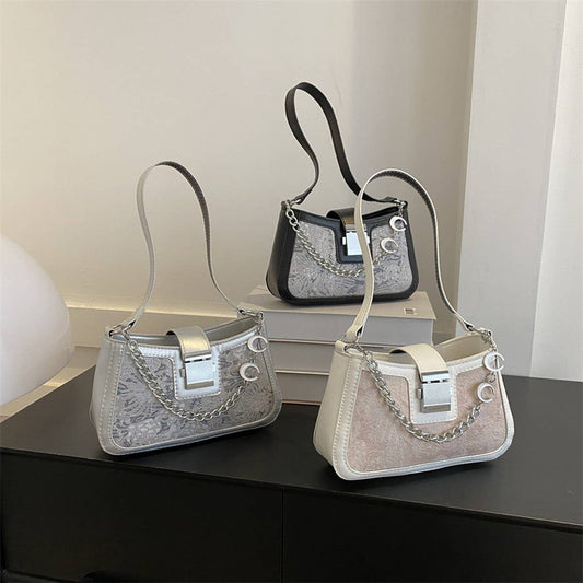 2024 NEW COLORBLOCK CHAIN SHOULDER BAG_CWAB3313