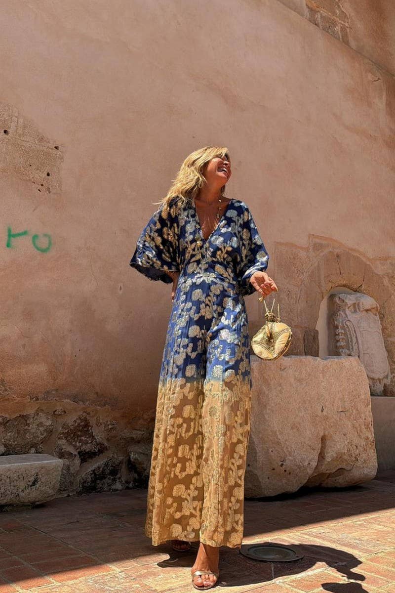 CWDMD5856_V-NECK OPEN BACK WIDE-LEG JUMPSUIT