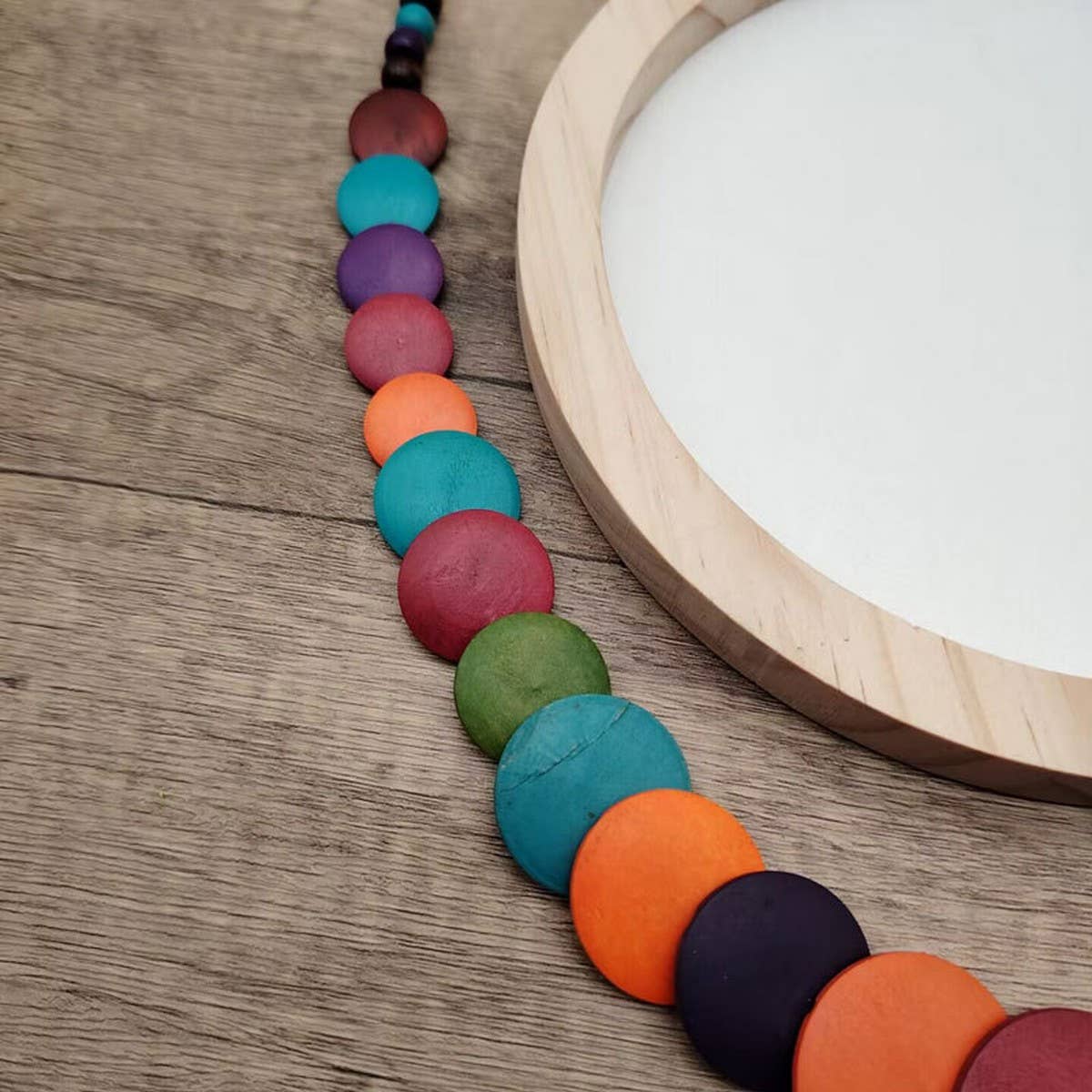 BOHEMIAN COLORFUL BEADED DISC HANDMADE NECKLACE_CWMM4855