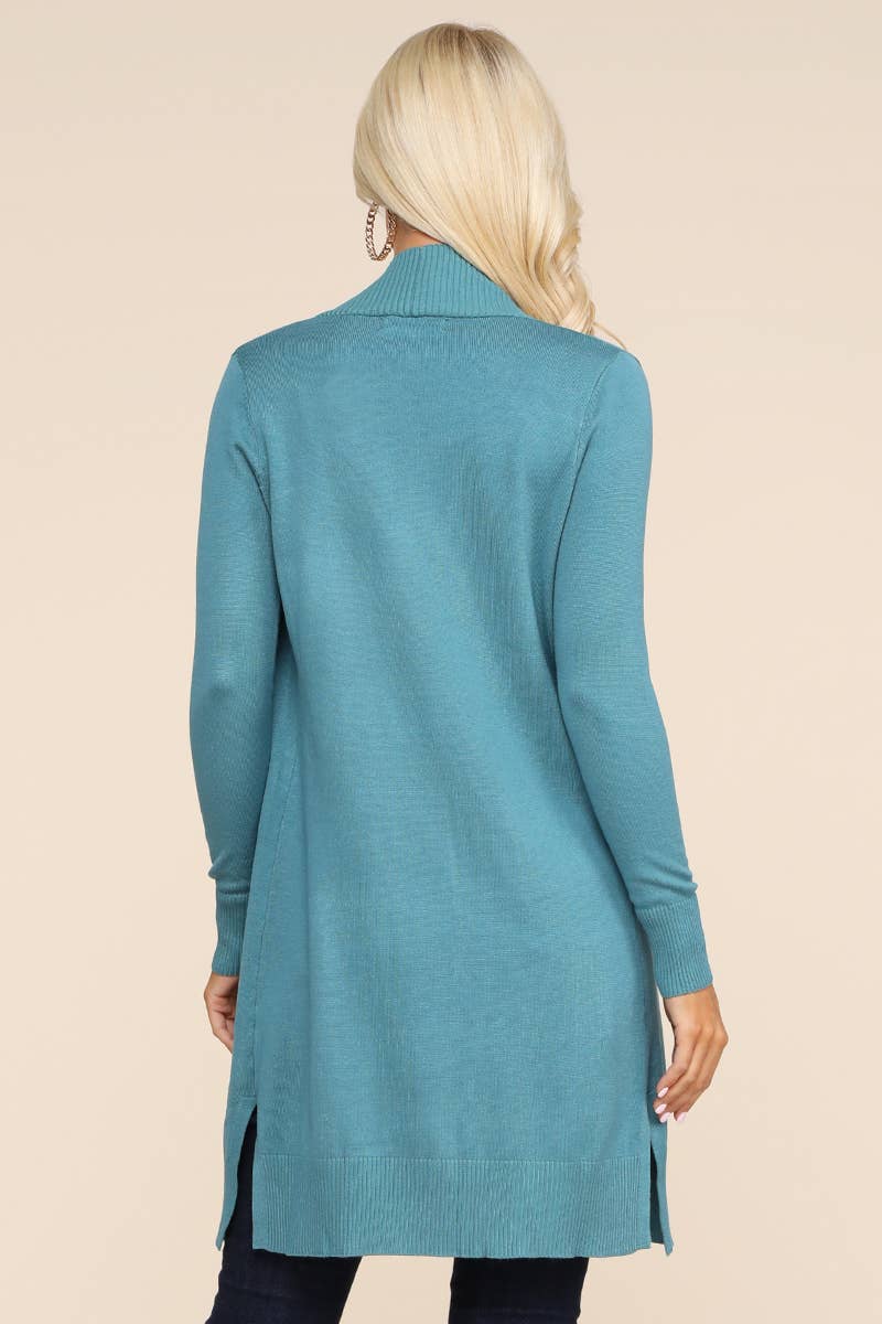 AWOCAL311_LONG SLEEVE OPEN FRONT CARDIGAN WITH SIDE POCKETS