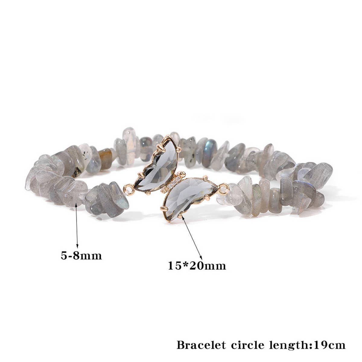 CWAJE4303_FASHION IRREGULAR BUTTERFLY GRAVEL BRACELET