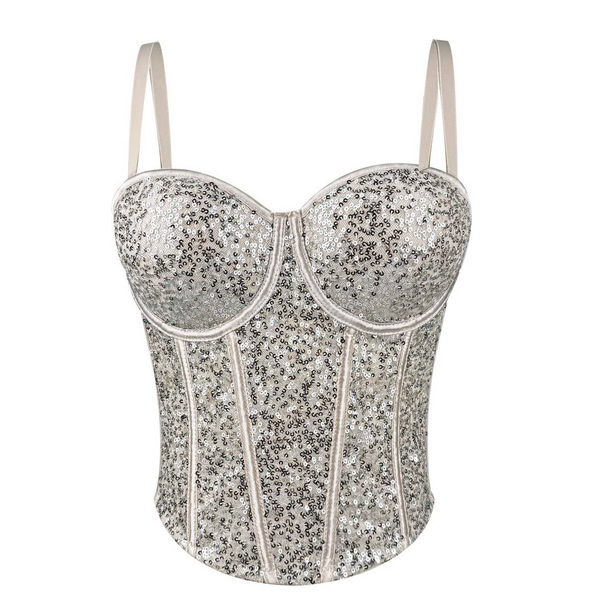 SEXY SLIM FIT SEQUINED HERRINGBONE BRA