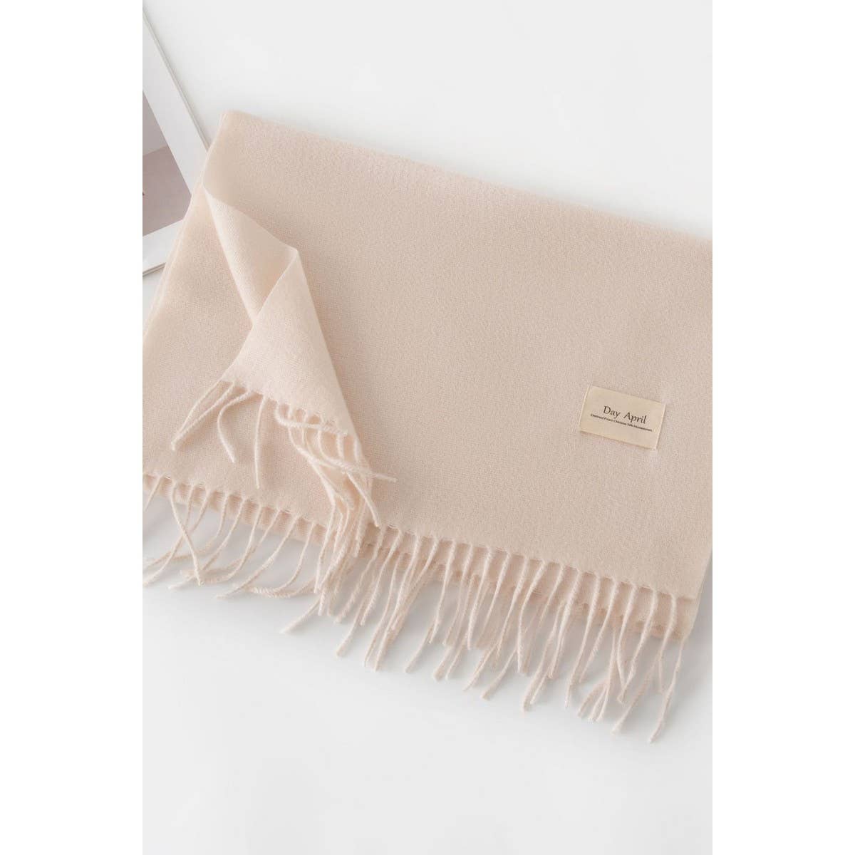 CWASC1482_SOLID COLOR MEDIUM-LENGTH WARM SCARF SHAWL NECK