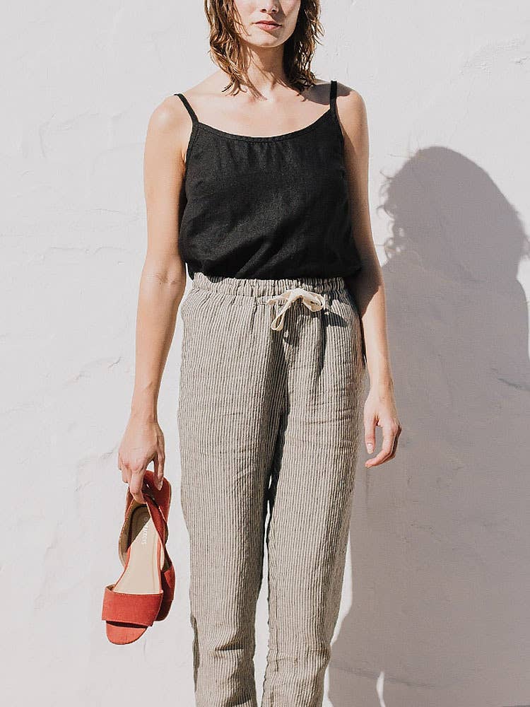 Simple cotton hemp camisole vest