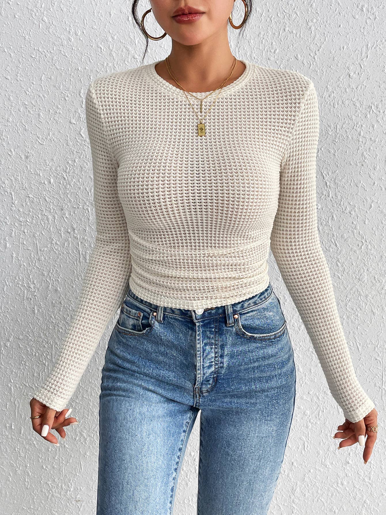 SHORT TIGHT SEXY SQUARE NECK KNITWEAR