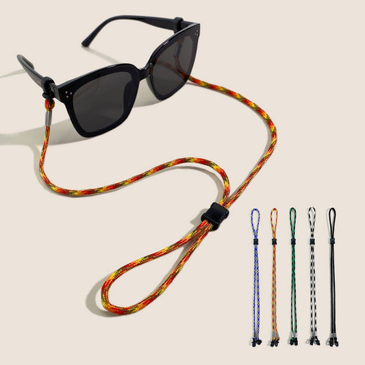 MULTICOLOR SPORTS SUNGLASSES LANYARD CORD BUCKLE