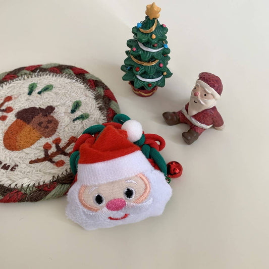 CWAHA07723_CHRISTMAS GINGERBREAD SANTA REINDEER HAIR TIE