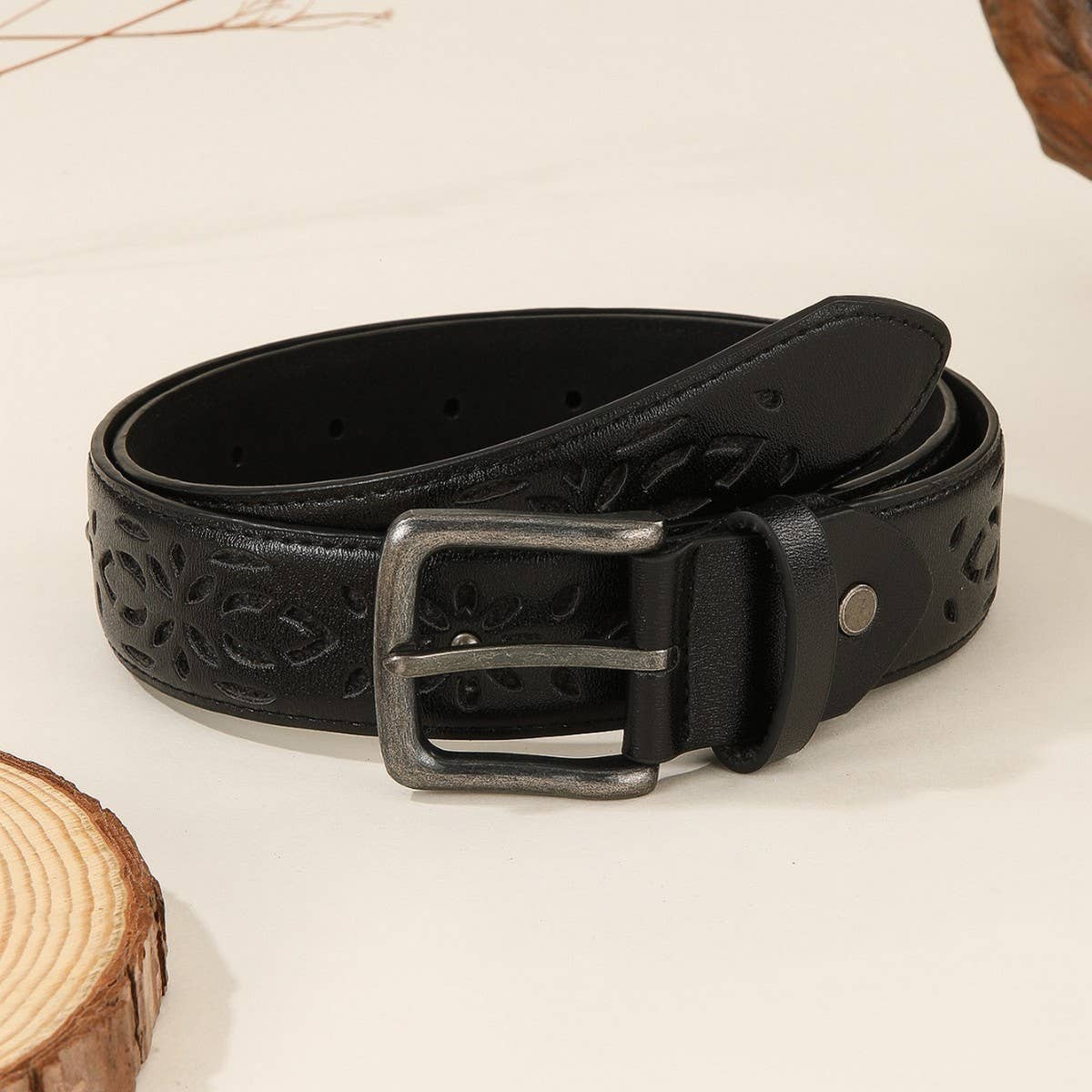 Minimalist Semi Hollow Edge Belt for Work Jeans_CWABE1241