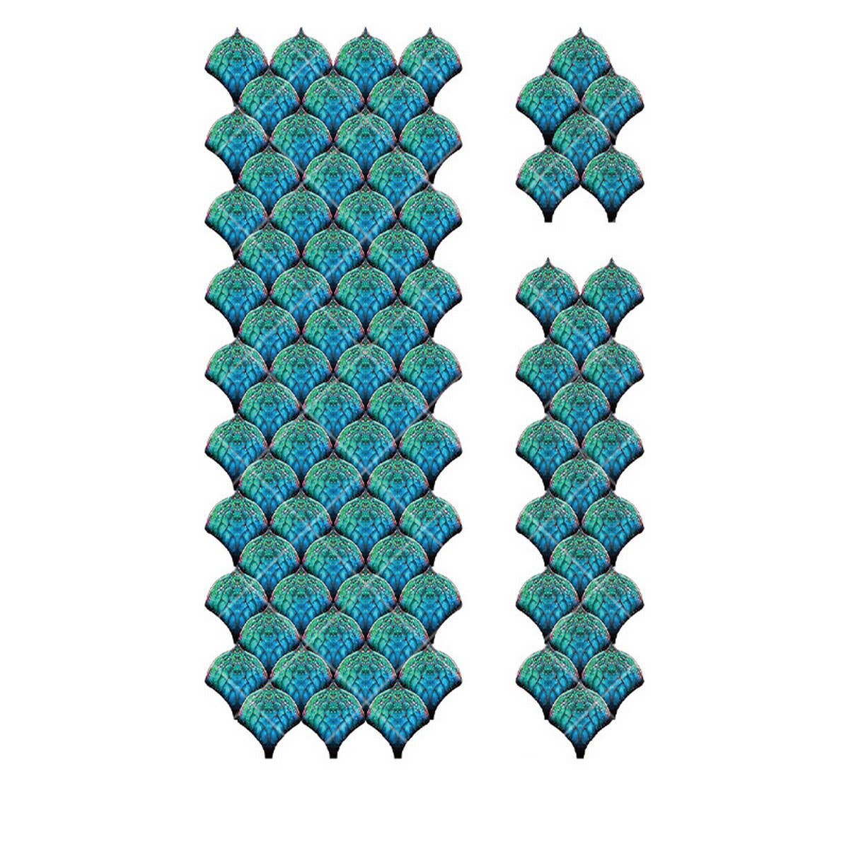 Summer Mermaid Scale Tattoo Stickers Waterproof_CWMM8368