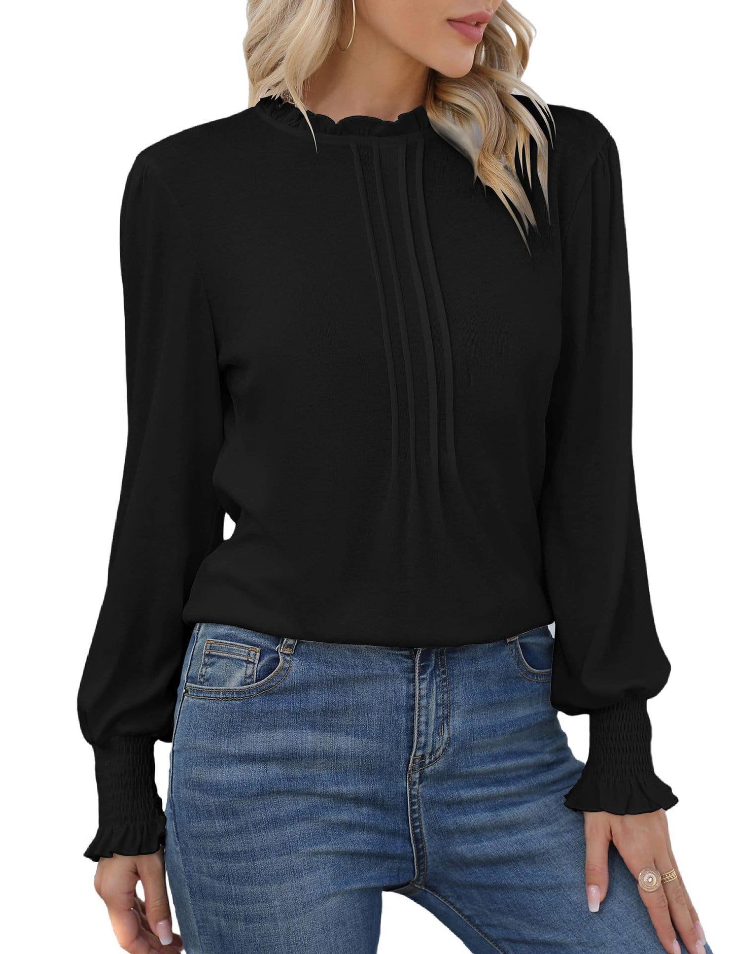 LONG SLEEVE SMALL STAND COLLAR BUSINESS SHIRT