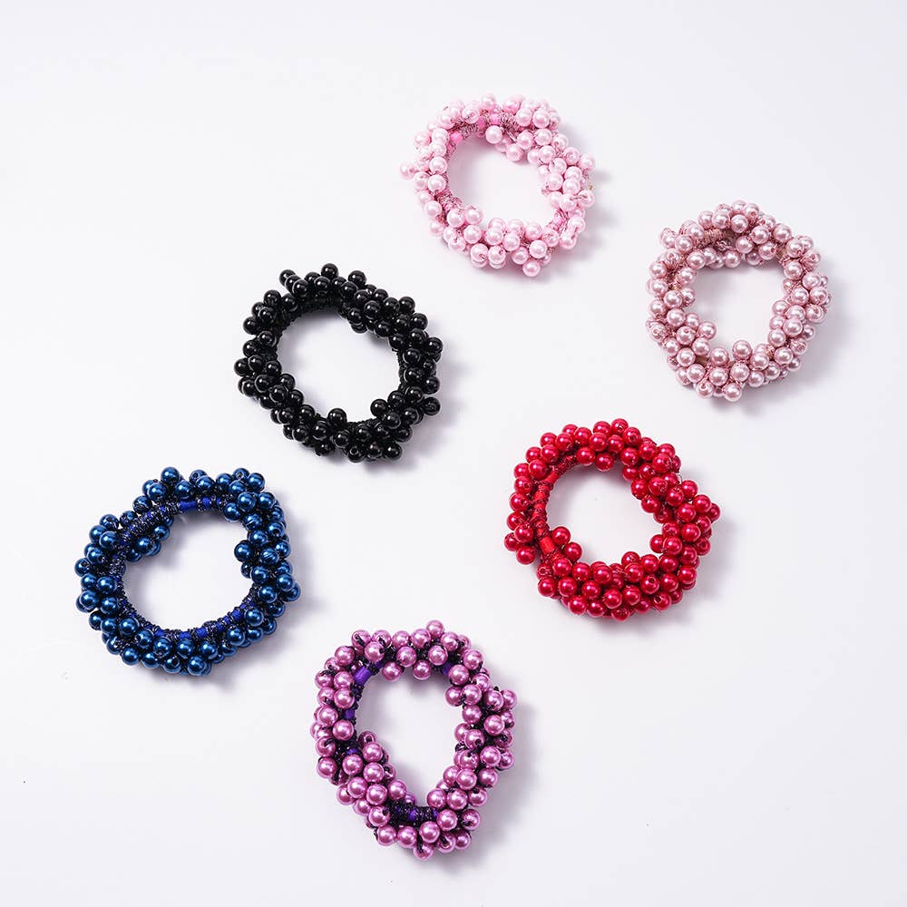 PEARL HAIR TIES SCRUNCHIE STRETCH HAIR ROPE_CWAHA0130