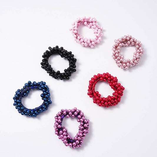 PEARL HAIR TIES SCRUNCHIE STRETCH HAIR ROPE_CWAHA0130