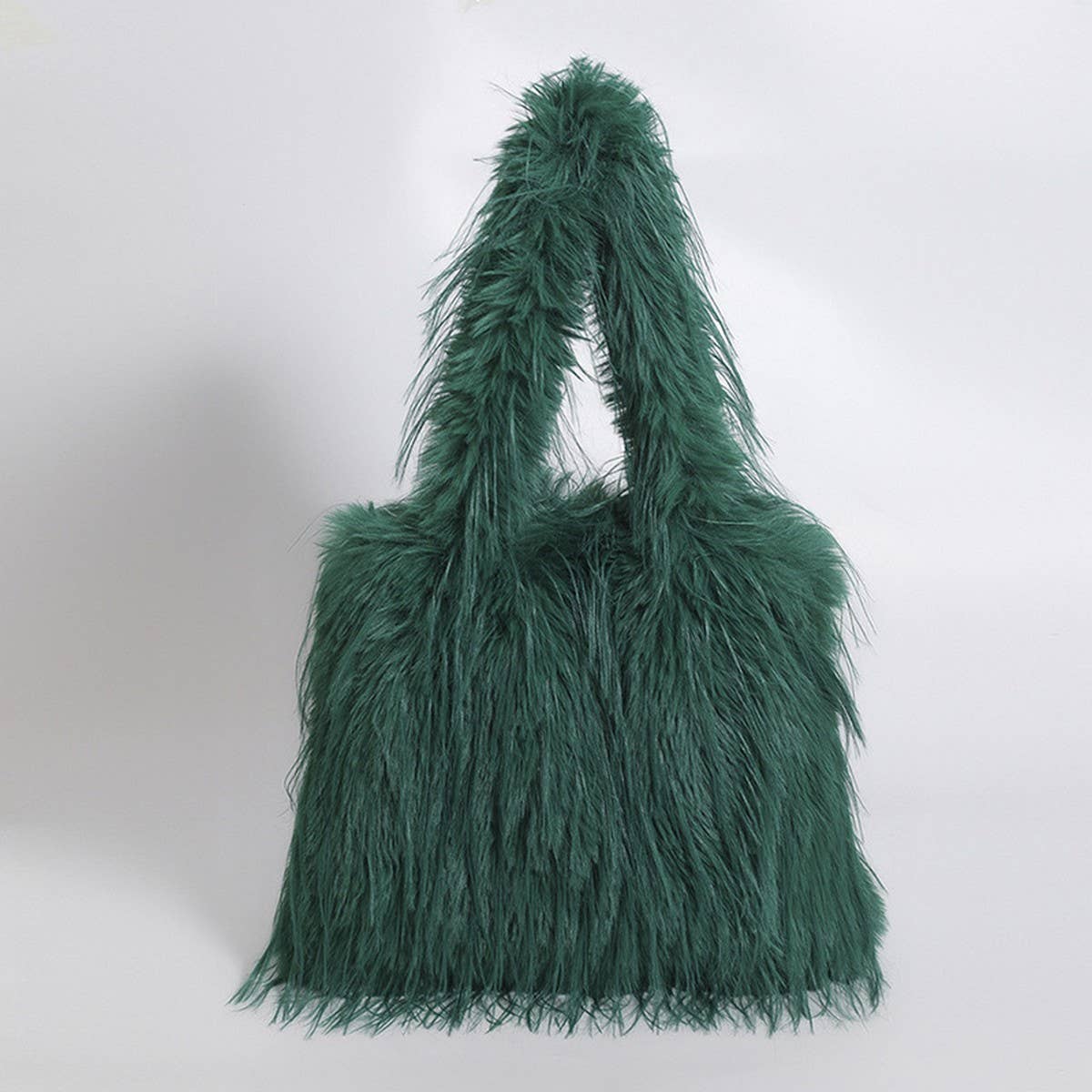 Fluffy Fur Tote Handbag Women Chic Shoulder Bag_CUAB00565