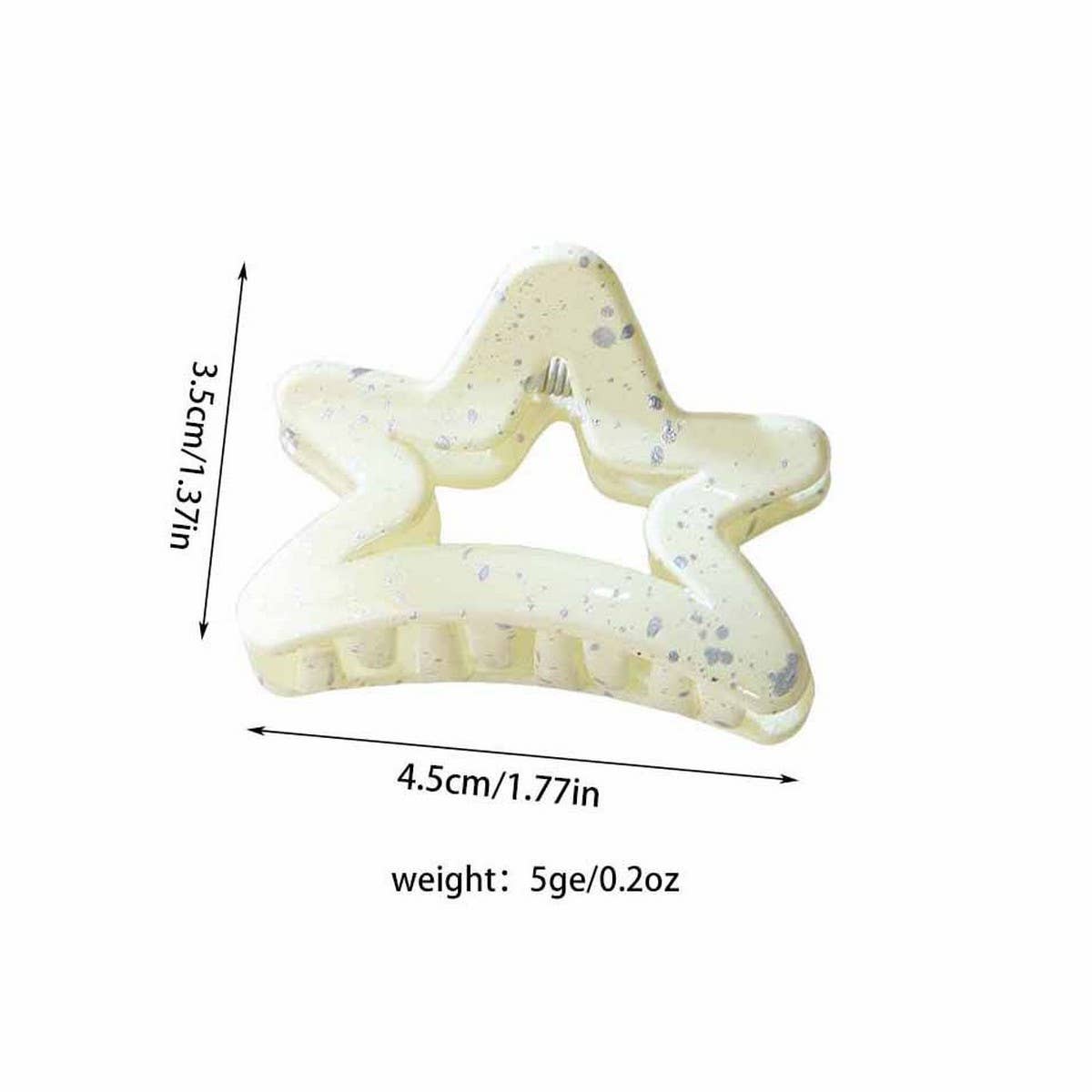 CWAHA07435_INK STAR SMALL HAIR CLAW CLIP FOR WOMEN