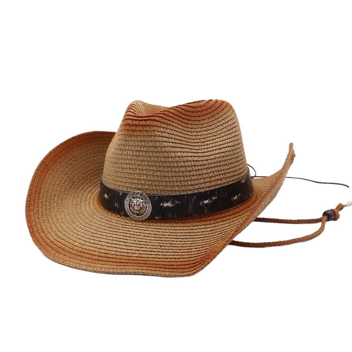 Unisex Spray-Painted Western Cowboy Beach Hat_CWAH04493