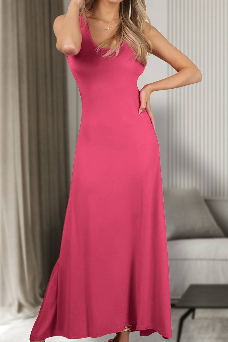 AWDMD281-P_SLEEVELESS TANK TOP STYLE MAXI DRESS