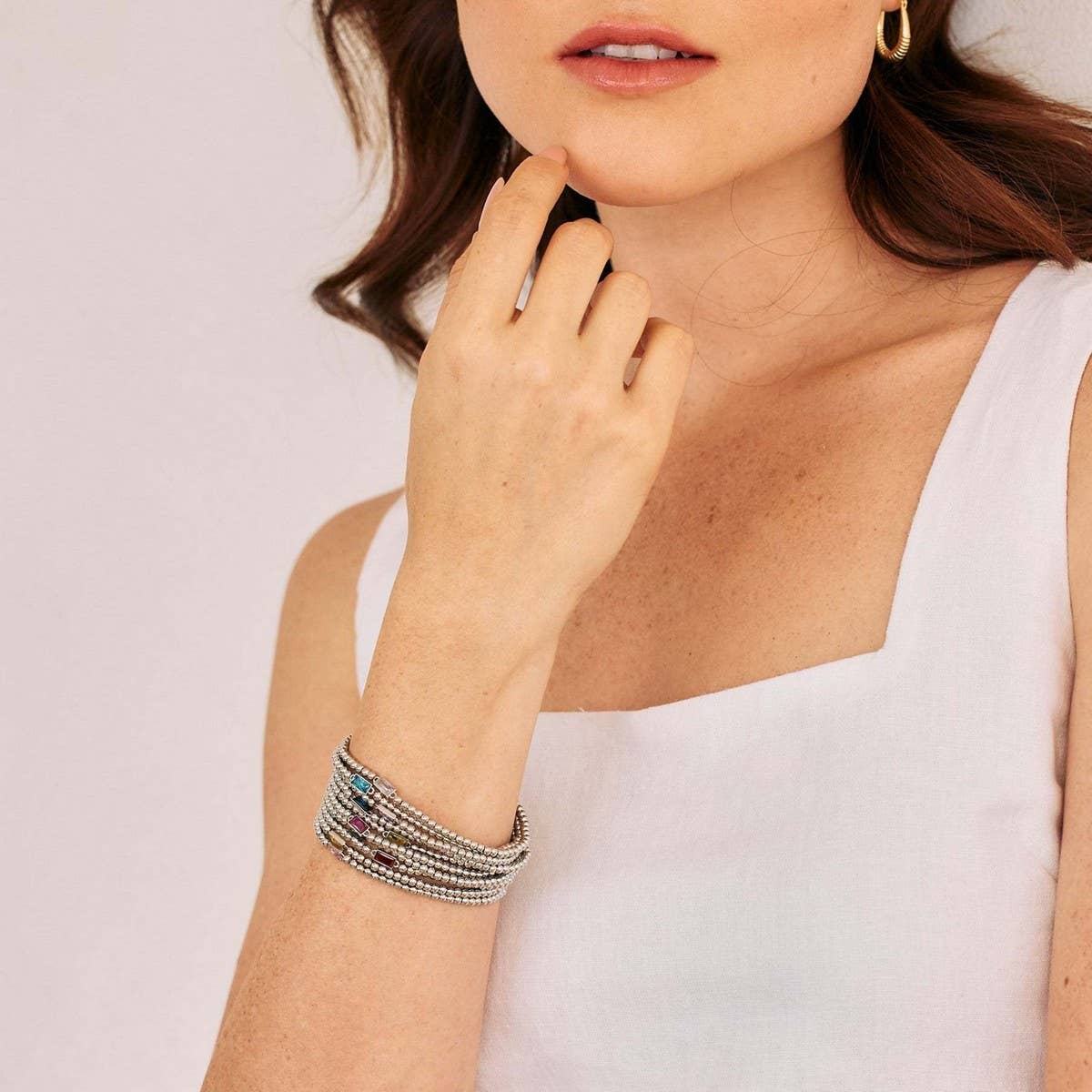 Simple December birthstone bracelet for women_CWMM5546