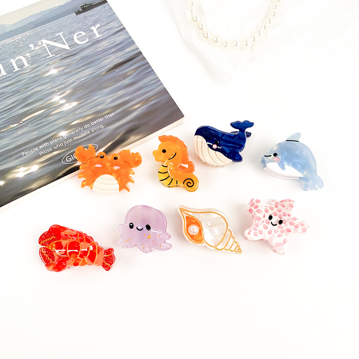 Ocean Style Claw Clip ??Cute Dolphin Shell_CWAHA1482