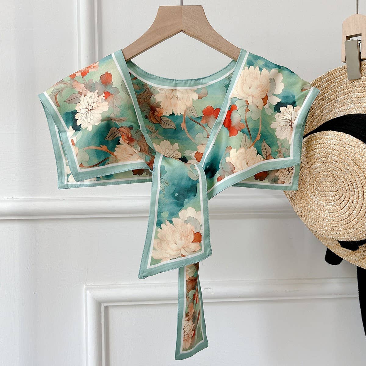 CWASC03128_PASTORAL OIL PAINTING PRINT SHAWL FOR WOMEN