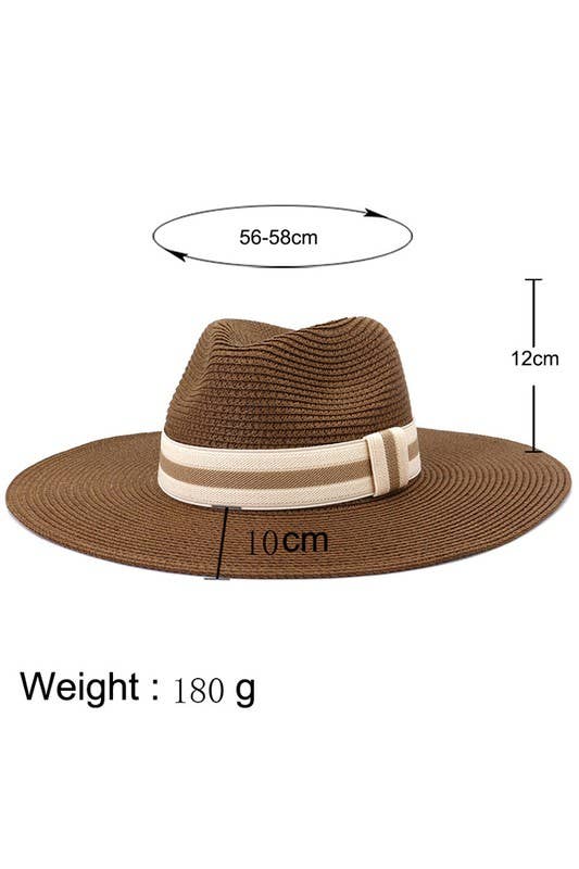 CASUAL SUMMER BANDING  PANAMA HAT_CWAH102