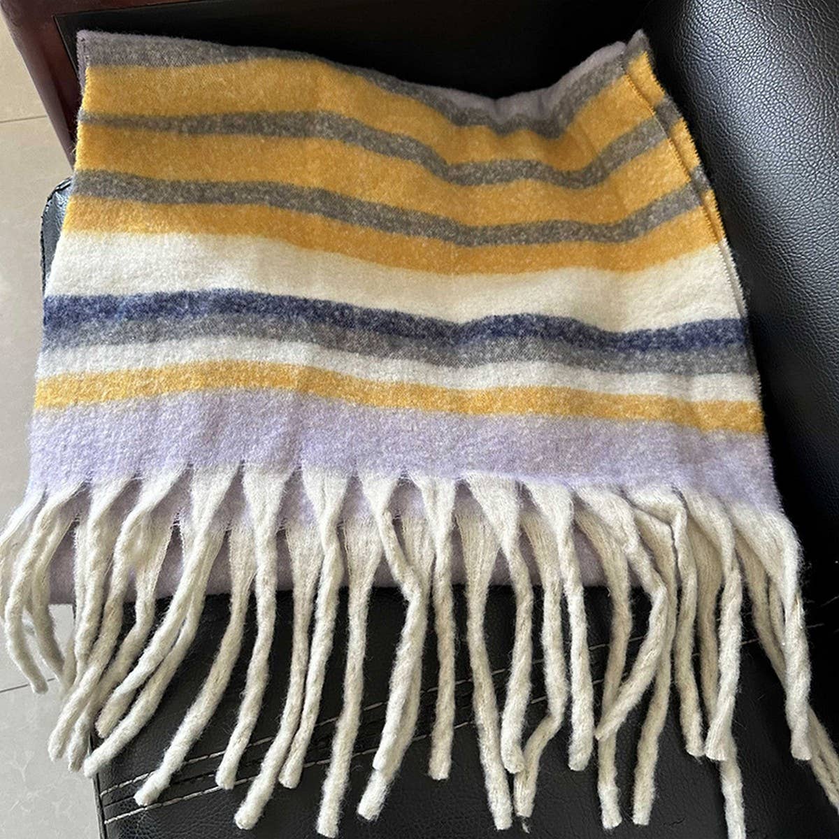 Stripe Scarf ??Cozy Faux Cashmere Winter Wrap_CWASC2359